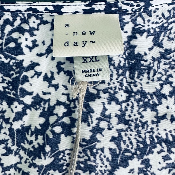 NWT A New Day Floral Dress / Navy & White / XXL - Picture 3 of 10